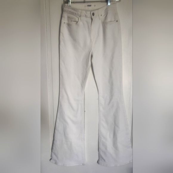 Hudson Holly high rise 5-pocket flare white jeans